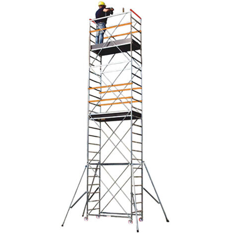 Trabattello LoviStore In Acciaio – Altezza Max 372 Cm, Portata 120 Kg, Smontabile Con Ruote