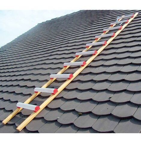 Scala da tetto - Legno / Alluminio - Interasse 25cm - 3.00m di lunghezza - HIM4138.25.300