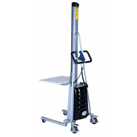 Impilatore semi-elettrico piano - Sollevamento massimo 1500mm - Carico massimo 150kg - 1843044042