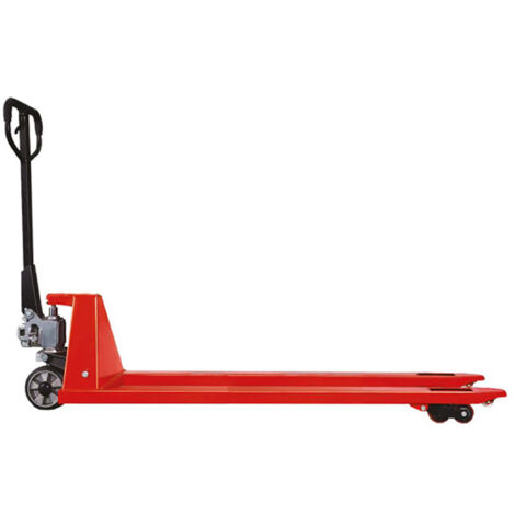 Transpallet manuale con forche lunghe e larghe 1800x685 mm - Capacità 2000 kg - Ideale per pallet specifici e lunghi - AC20L1800