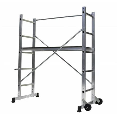 Trabattello domestico - Altezza di lavoro max 3.00m + Zaino di cantiere - 205700-SAC