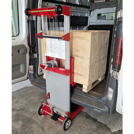 Impilatore Manuale Pieghevole In Acciaio Zincato | Sollevamento Materiali 60 Kg Altezza 85 Cm | Carrello Elevatore Portatile Per Magazzino E Fai-da-te