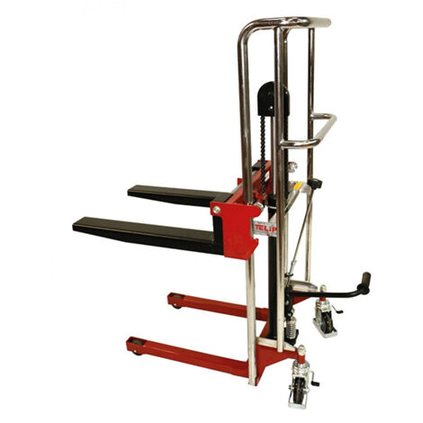 Mini impilatore idraulico - Carico 400 kg - Sollevamento da 90 a 850 mm - 300282