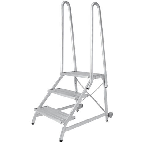 Pedana alluminio 4 scalini - Altezza massima di lavoro 2.96m - 6875/04-54896KIT-R