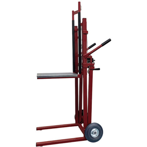 ES Carrello Professionale Per Trasporto Con Ruote Grandi - Capacità Di Carico 500 Kg, Pala 620x190 Mm, Altezza 120 Cm