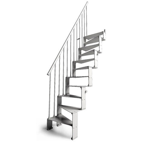 Scala in metallo 10 gradini - Altezza raggiungibile 2,31 a 2,53m - Larghezza 0,64m - T20-I-SBMBLA-10