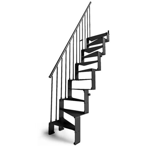 Scala in metallo 10 gradini - Altezza raggiungibile 2,31 a 2,53m - Larghezza 0,64m - T20-I-SNMNOI-10