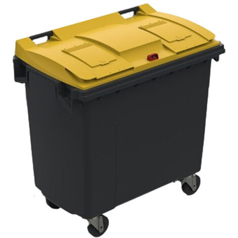 Contenitore da 660 litri con impugnatura laterale per la selezione degli imballaggi - Contenitore giallo - 210043E (1/3)
