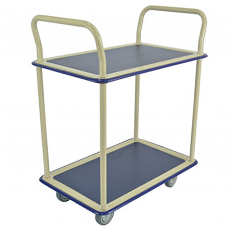 ELAFROS Carrello multiuso in plastica, 80 x 45 cm, carrello di servizio con 3 ripiani profondi, organizer per carrello da lavoro industriale, capacità 226,8 kg, nero, con striscia di alimentazione