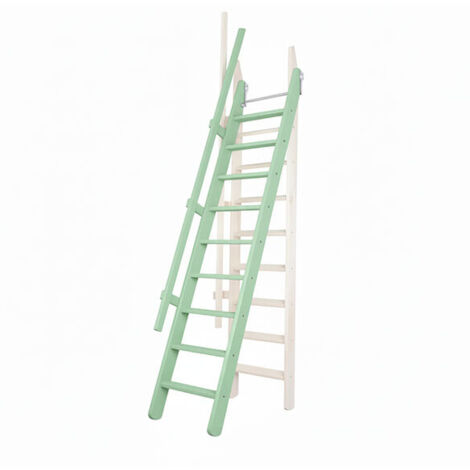 Scala per soppalco MSP : 59cm - Colore : Verde pastello (RAL 6019 - MSP/R6019
