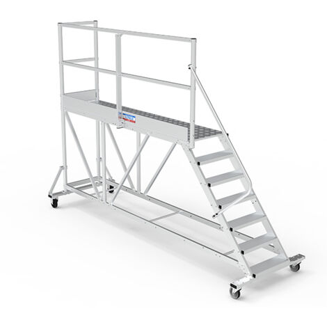 Piattaforma con ruote 8 gradini - Altezza massima di lavoro 3.60m - PTF258-G (1/5)