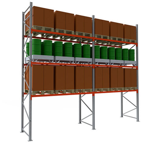 Scaffalatura per pallet 3 piani - Modulo di partenza: 4500x2700x1100mm - RAYOPAL/3N/4527/D