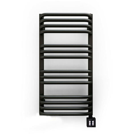 Scaldasalviette elettrico nero 760mm di altezza e 500mm di larghezza -  Watt - ALE760/500E8N