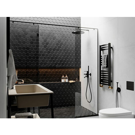 SCALDASALVIETTE BAGNO 60X150 NERO