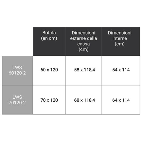 Scala retrattile in legno : dimensioni foro : 60x120cm - LWS60120-2