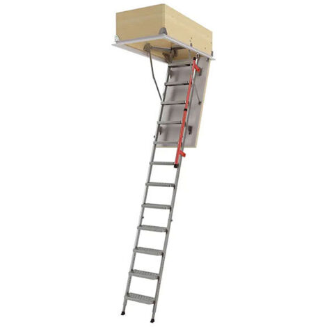 Scala retrattile in metallo a soffitto : dimensioni foro : 70x140cm - LML70140-3