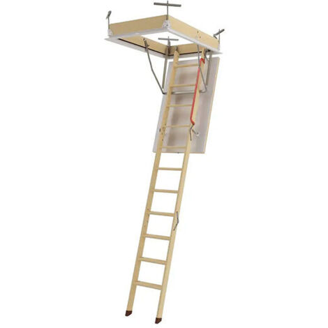 Scala retrattile in legno : dimensioni foro : 70x120cm - LWZ70120-2
