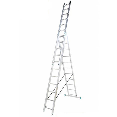 Scala componibile 3 tronchi 3x10 pioli - Lunghezza max 6.26m - 7610