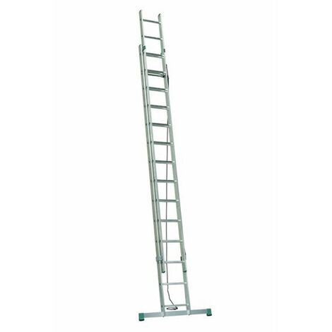 Scala in alluminio componibile ultra stabile grande altezza - due tronchi - 16 pioli - 7316