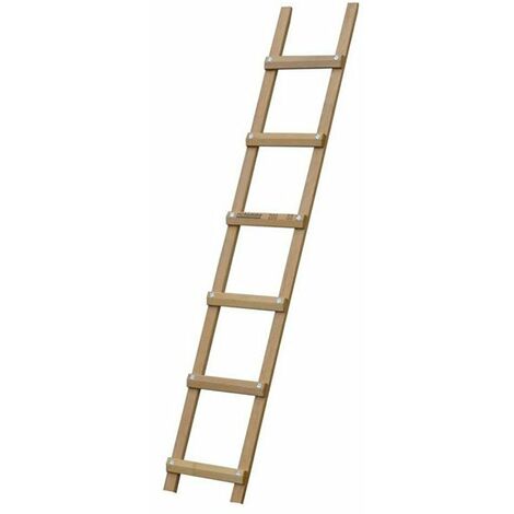 Scala da tetto in legno - 7 pioli - Lunghezza 2.50m - B3125033