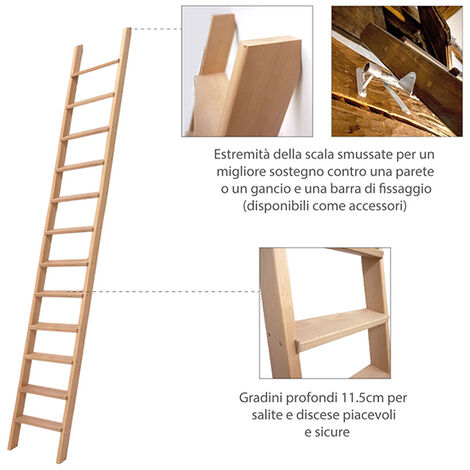 Scaleo in legno a tre o quattro gradini