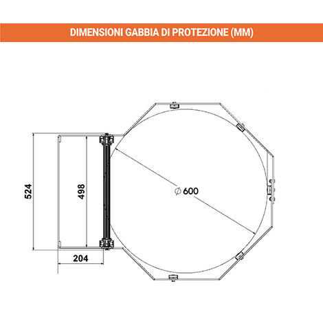 Scala a gabbia - Altezza raggiungibile da 2.50 a 2.80m - CS28-CPSL100