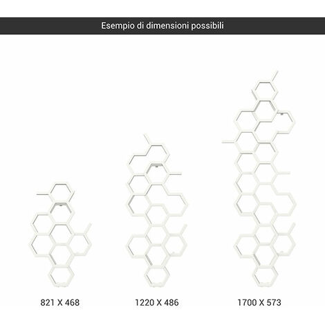 Termoarredo di Design Terma Hex 1700 x 573 mm 