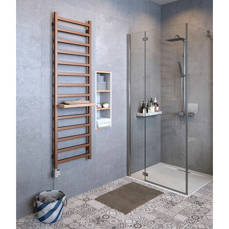 Scaldasalviette Elettrico Rame alto 480mm e largo 500mm - 200 Watt ...