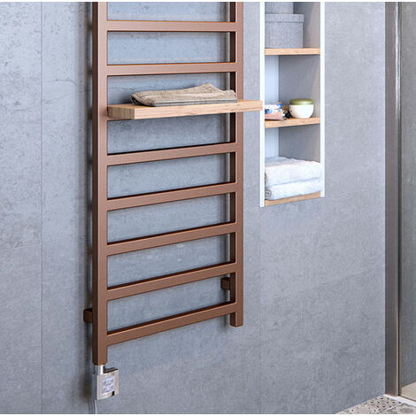 Scaldasalviette Elettrico Rame alto 480mm e largo 500mm - 200 Watt ...