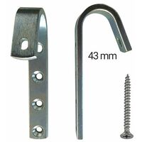 Ganci in acciaio per scala di fresatura in legno (venduti in coppia) - MAT54013 - MAT54013