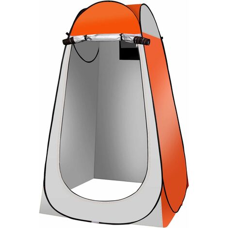 Qdreclod Portable Tente De Douche Camping Etanche Cabine De Changement Exterieur Tentes De Toilette Abri De Plein Air 1 1 180 Cm Comprend Piquet De Tente Poteau Corde Sac De Rangement Orange