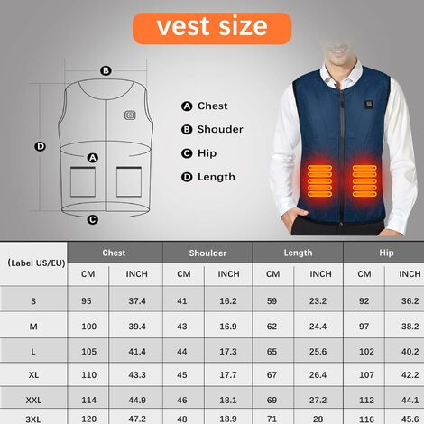 Veste Chauffante Homme Femme, Gilet Chauffant Electrique Usb, , Vetement  Chauffant 3 Niveaux De Rglages Chaleur Pour Hiver Moto Pche Chasse  Chauffage