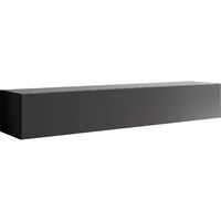 Muebles Bonitos – Meuble TV suspendu 1 porte – Dimensions 180x30x40cm – Structure en mélamine mate – Finition brillante gris – Portes battantes push click