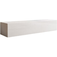Muebles Bonitos – Meuble TV suspendu 1 porte – Dimensions 160x30x40cm – Finition brillante en mélamine et MDF – Système d'ouverture push-click