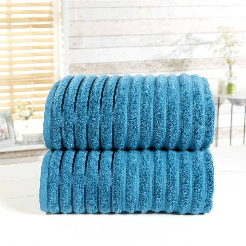 Teal bath towel online set