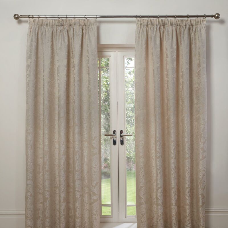 Emma Barclay Duchess Pencil Pleat Curtain 66 X 54 Cream, 100