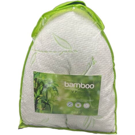 Rohi Orthopaedic V Pillow - Memory Foam With Bamboo Cover For Back Support