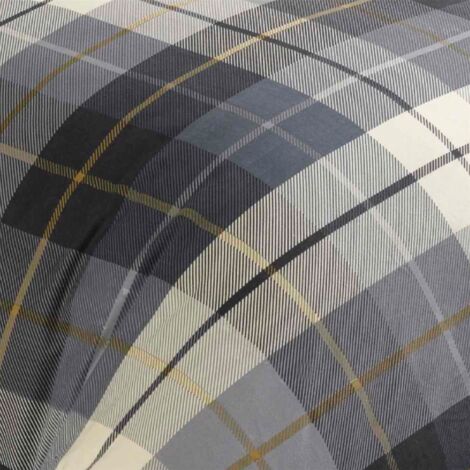 Brushed Cotton Bedding Tartan Duvet Cover Set Warm Soft Quilt Cover Bed Set
