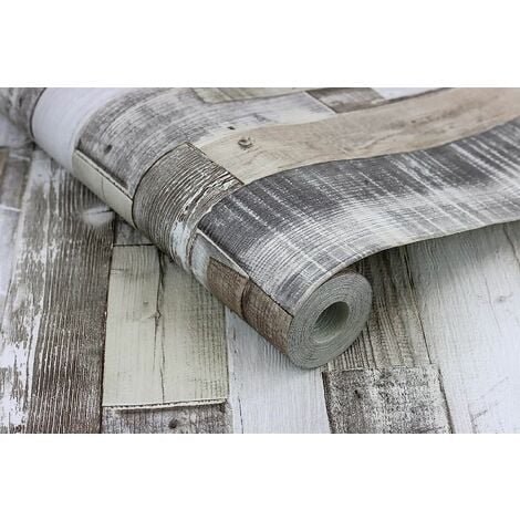 Rasch Wallpaper Rustic Wooden Planks 203714 Brown Wall Paper 203714
