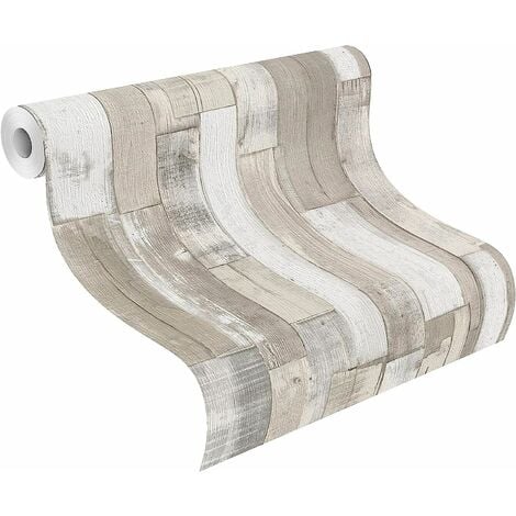 Rasch Wallpaper Rustic Wooden Planks 203714 Brown Wall Paper 203714