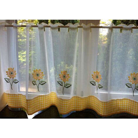 Sunflower Cafe 24" Net Curtains