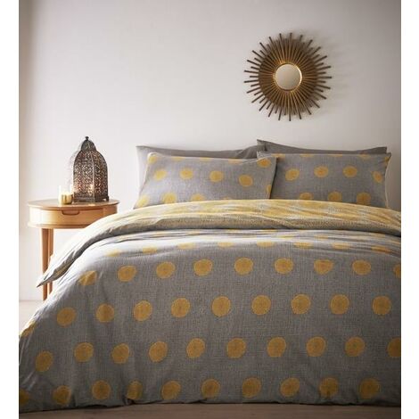 Portfolio Joel Ochre Double Duvet Cover Set Bedding Quilt Bed Set
