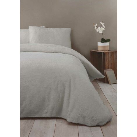 Silver fleece online bedding