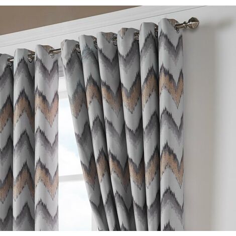 Rapport Home Eyelet Ring Top Header Curtain Pair Velvet Capri