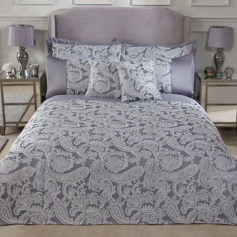 Emma Barclay Duchess Duvet Single Bed Silver, 100% Polyester