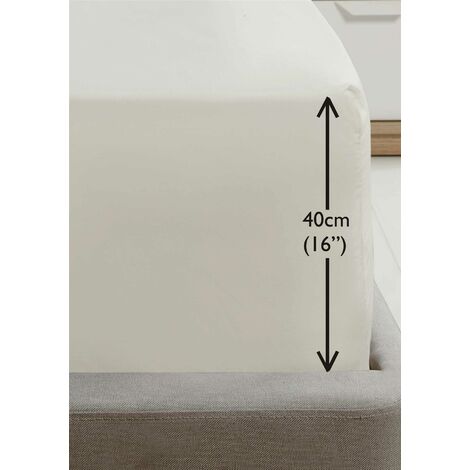 SUPERKING FITTED SHEET TERRACOTTA  POLY COTTON EASYCARE SOFT PERCALE 