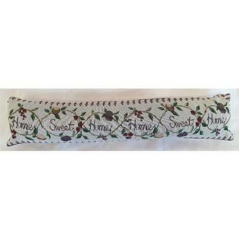 Alan Symonds Draught Excluder Home Sweet Home Woven Tapestry Door Accessory Classic Velvet 20x90cm