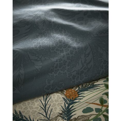 Portfolio Savannah Teal Super King Size Duvet Cover Set Reversible Bedding Set Quilt