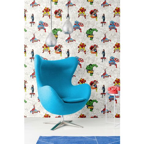 Marvel Heroes Comic Strip Wallpaper Bedroom Wallpaper Wall Paper Rolls