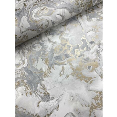Elixir Marble Grey & Gold Bedroom Wallpaper Living Room Wallpaper Wall Paper Rolls